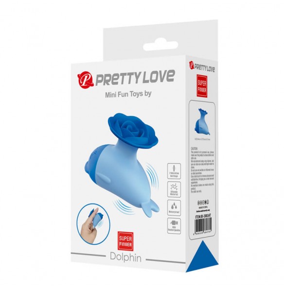 PRETTY LOVE - Dolphin Finger Vibrator (Chargeable - Blue) PRETTY LOVE - Dolphin Finger Vibrator (Chargeable - Blue)